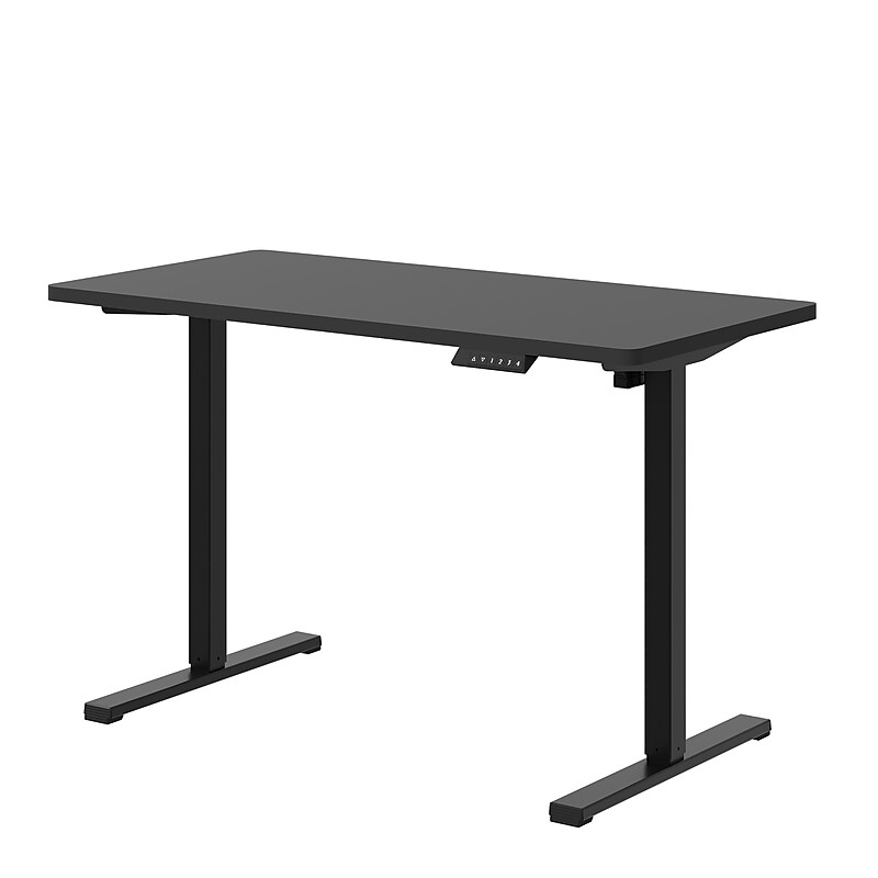 FlexiSpot ET155E 48"W Electric Rectangular Adjustable Standing Desk, Black (ET155B-4824B) image 1
