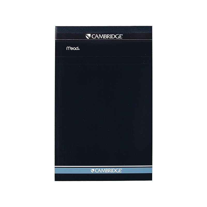 Cambridge Notepad, 5" x 8", Legal-Ruled, Black, 70 Sheets/Pad, 2 Pads/Pack (59876) image 1