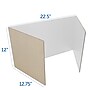 Flipside Foldable Cardboard Freestanding Privacy Panel, 12"H x 48"W, White, 24/Pack (60005-24)~#|#~189CDD5E-0C59-4080-BF050FE2023B1561_sc7