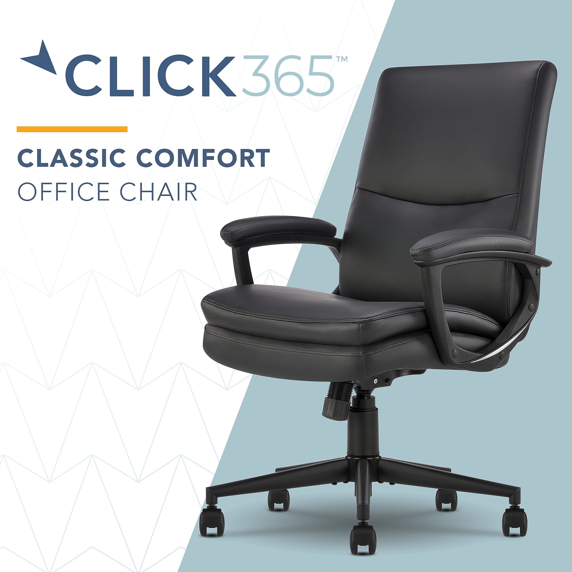 Click365 Ergonomic Bonded Leather Swivel Executive Chair, Black (CCHR10024B) Sansujyuku sansujyuku.com