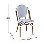 Flash Furniture Lourdes Contemporary Aluminum and PE Rattan Bistro Stacking Chair, White/Navy/Natural (SDA6421FWHNVNAT)~#|#~189F3415-FC52-4B53-90B988484635A9C3_sc7