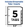 Avery Big Tab Insertable Paper Dividers, 5 Tabs, White (11122)~#|#~18A29C42-292D-4417-A7A76D7AA57B52C1_sc7