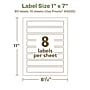 Avery EcoFriendly Laser/Inkjet Rectangle Multipurpose Labels, 1" x 7", White, 80/Pack (94225)~#|#~18A460AB-3A24-4DB3-A9097D293253F6A2_sc7