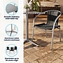Flash Furniture Lila Indoor-Outdoor Table Set with 4 Chairs, 31.5" x 31.5", Aluminum/Black (TLH32SQ020BKCH4)~#|#~18AB5DA1-28FF-4F81-94E76535637CDDDE_sc7