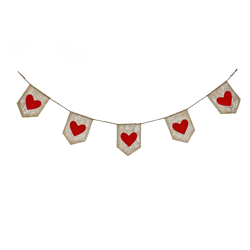 National Tree Company 6 ft. Valentine's Red Hearts Garland (RAV-22G421H1-1) image 1