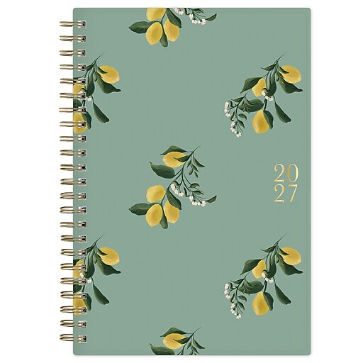 2027 Blue Sky Bespoke Letterpress Flowering Lemons 5