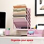 Staples 5-Pocket Plastic Mountable Wall File, Letter Size, Dusty Pink (ST63892)~#|#~18AE1D0E-3C99-4447-813B5357520AFE88_sc7