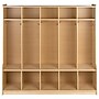 Flash Furniture 48"H x 48"L Wooden 5 Section School Coat Locker, Natural (MKLCKR001)~#|#~18B50F98-5134-474C-AEB867FD44175BFC_sc7