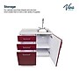Viva Comfort 36.32'' H x 36" L Exam Room Medical Cabinet with Right Sink, 1-Door, 3-Drawers, Claret (902BASE36RSCL)~#|#~18B51151-E94D-4854-AD4EC05DBD645380_sc7