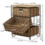 Household Essentials 3 Drawer Wicker Storage Unit with Handwoven Seagrass and Curved Metal Feet, Natural (HHML-5715)~#|#~18B92E3A-A9C4-4F49-91BCDD05AF8DCE8A_sc7