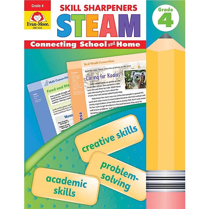 Evan-Moor Educational Publishers Skill Sharpeners STEAM, Grade 4 (EMC9334) image 1
