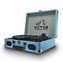 Victor Metro Plus Bluetooth Suitcase Turntable 3-Speed Vinyl Record Player with Speakers, Turquoise (VSRP-850B-TQ)~#|#~18BCE9A7-7C09-4C06-99F78A6C5EC797EB_sc7