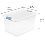 Sterilite 64 Quart Latching Storage Bin with Lid, Plastic, White (14978006)~#|#~18BD3CB4-F64A-486E-9783EDB7AF3A8DBC_sc7