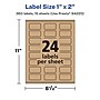 Avery Laser/Inkjet Rectangle Multipurpose Labels, 1" x 2", Kraft Brown, 360 Labels/Pack (94220)~#|#~18C61BC4-B16B-44FB-940729D585AC177B_sc7