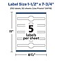 Avery Laser/Inkjet Decorative Edge Waterproof Multipurpose Labels, 7.75"  x 1.5", White, 250/Box (94118)~#|#~18C7DD58-D3A4-49E8-B34CA525C274192A_sc7