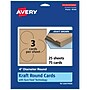 Avery Integrated Cards, 4" Dia., Matte Kraft Brown, 75/Pack (95343)~#|#~18CA51A5-7C4C-48D9-9C6684973FF39B16_sc7