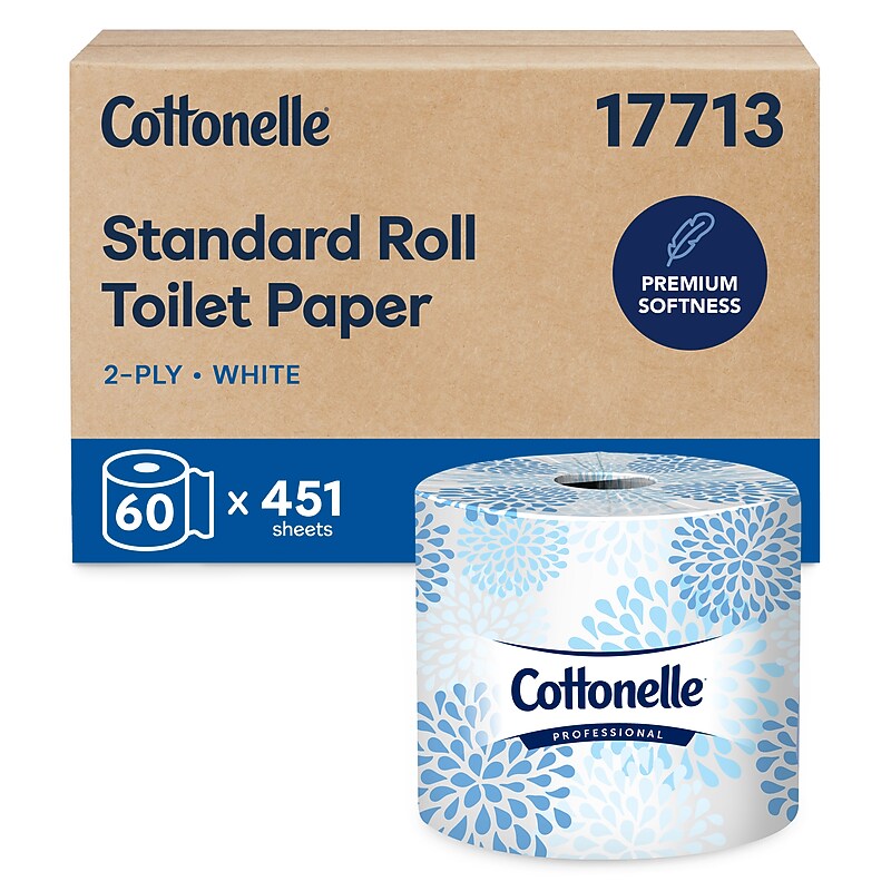 Cottonelle Professional Recycled Toilet Paper, 2-ply, White, 451 Sheets/Roll, 60 Rolls/Carton (17713) image 1