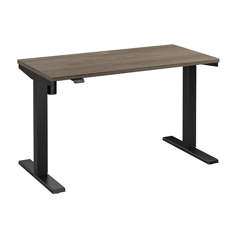 Bush Business Furniture Move 40 Series 48"W Electric Adjustable Standing Desk, Modern Hickory/Black (M4S4824MHBK) image 1