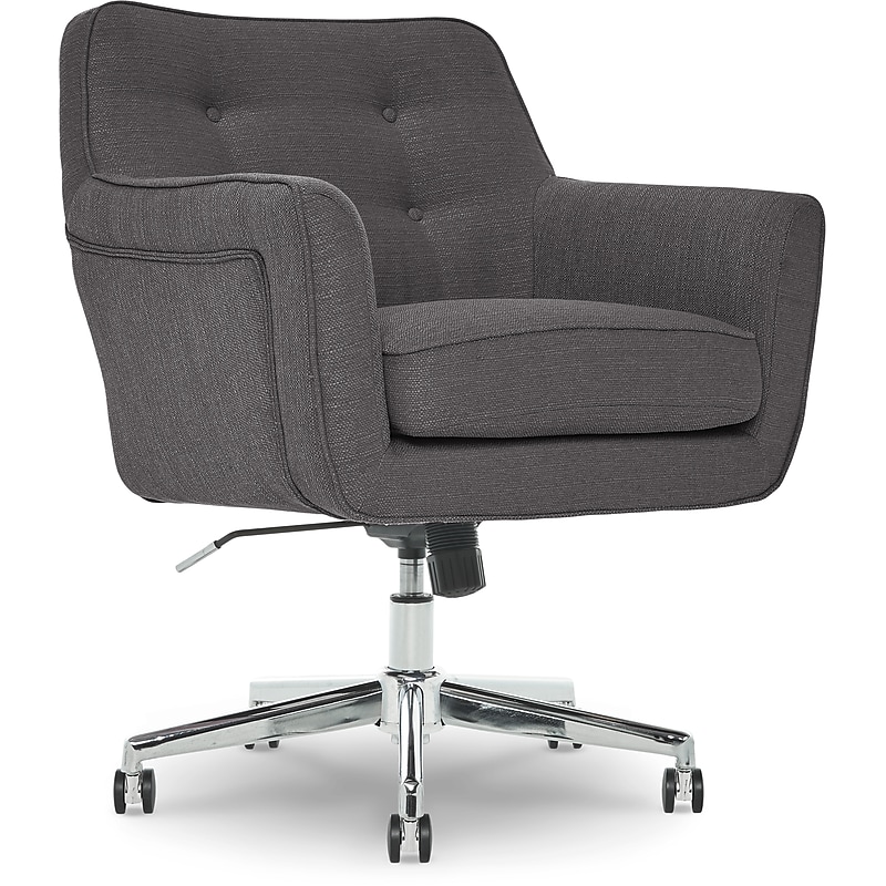 Serta Style Ashland Fabric Swivel Computer and Desk Chair, Graphite (47140B) image 1