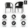 Flash Furniture Rattan Stacking Patio Chairs, Black, 4/Pack (4TLH037BK)~#|#~18D1BAD6-1551-42B5-A00339EA765A3704_sc7