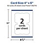 Avery Integrated Cards, 4" x 6", Glossy White, 50/Pack (95274)~#|#~18D21582-70D6-48CE-BA2A24DB433EADB5_sc7