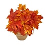 Nearly Natural 16" Autumn Maple Leaf Artificial Plant in Decorative Planter (P1549-OG)~#|#~18D37D7E-B77D-49DE-9C61B61065DFA407_sc7