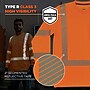GloWear 8370 High Visibility Long Sleeve T-Shirt, ANSI Type R Class 3, Orange, X-Small (22261)~#|#~18D4F69B-9089-4597-A136FF8AE17A3ACB_sc7