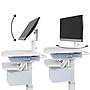 Luxor VitalPower Deluxe Mobile Medical Workstation with Full-Swivel Wheels, White (MCWS004)~#|#~18D53297-3D78-45A2-A596DC9C856851E6_sc7