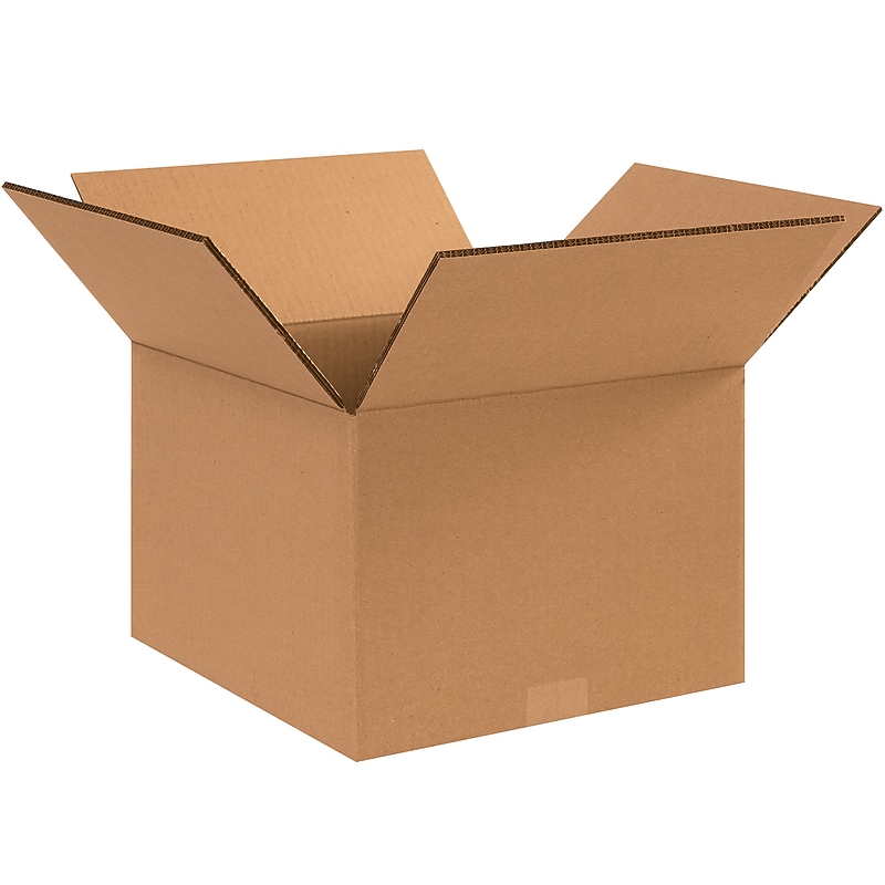 12" x 10" x 10" Heavy Duty Shipping Boxes, 48 ECT, 15/Bundle (HD121010DW) image 1