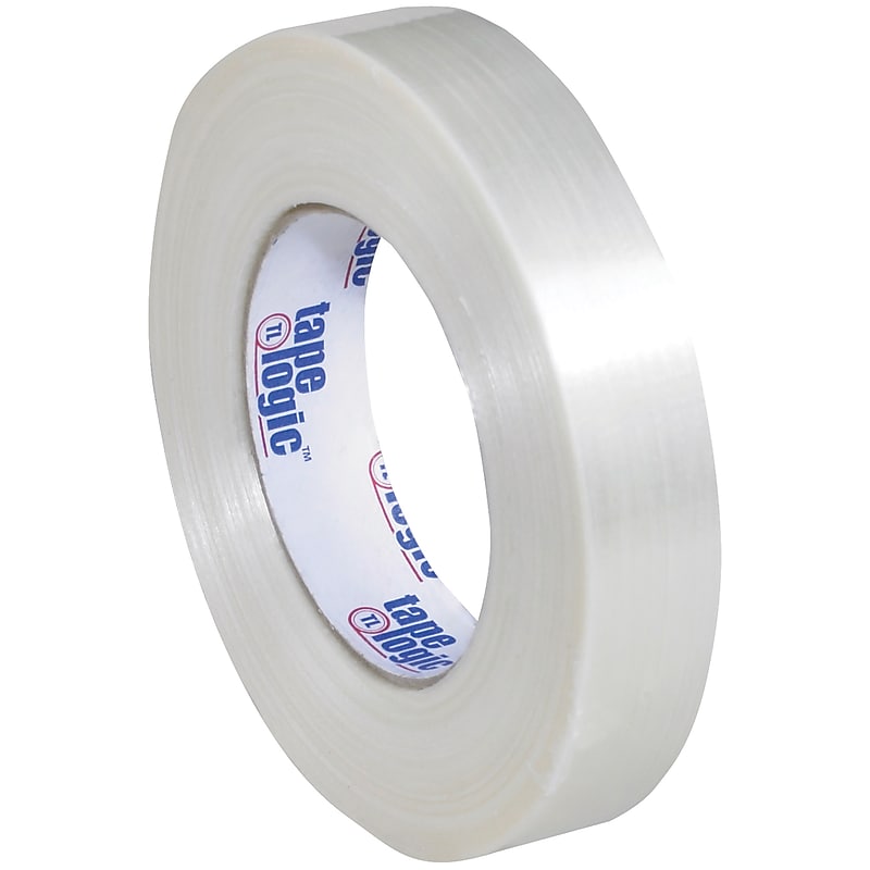 SI Products 1550 Heavy Duty Strapping Tape, 1" x 60 yds., 3" Core, Clear, 12/Carton (T915155012PK) image 1