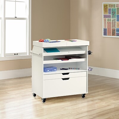 Sauder Craft Pro Series Craft Cart, White (417047) - Thumbnail 5