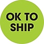 Tape Logic "Ok To Ship" Labels, 2" Dia., Fluorescent Green, 500/Roll (DL1260)~#|#~18E0E945-1BEA-4F05-A9F4C7E55B40280F_sc7