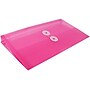JAM Paper Premium Plastic Filing Envelope withButton & String Closure, Fuchsia Pink, 3/Pack (921B1FUX3)~#|#~18E3C561-363D-487D-A7272AD8DABD1437_sc7