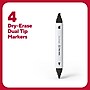 TRU RED™ Tank Dry Erase Markers, Twin Tip, Assorted, 4/Pack (TR61439/TR57838)~#|#~18E42573-AF45-4F1F-A77C49D4A6D8BC9D_sc7