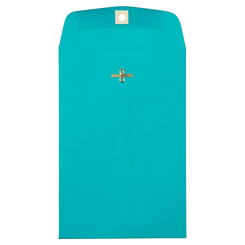 JAM Paper Clasp Catalog Envelope 6" x 9", Sea Blue, 25/Pack (900807461F) image 1