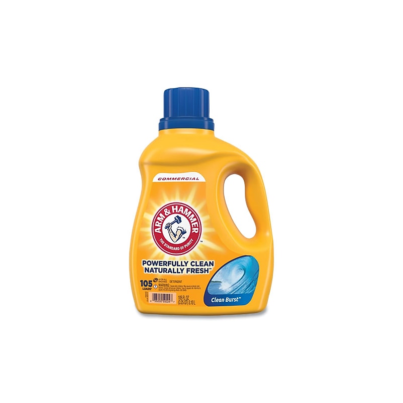 Arm & Hammer Dual HE Liquid Laundry Detergent, Clean Burst Scent, 105 Loads, 105 oz. (CDC3320050024) image 1