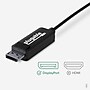 Plugable USBC-DP 6' USB 3.1 Type C to DisplayPort Audio/Video Cable, Black~#|#~18E86EC1-FBC7-4DCC-B2EE40C3AE5FA67C_sc7