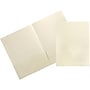 JAM Paper Handmade Two-Pocket Recycled Presentation Folders, Ivory Metallic, 100/Box (05964488B)~#|#~18E92E82-7B46-4473-8BB81C401497F19B_sc7