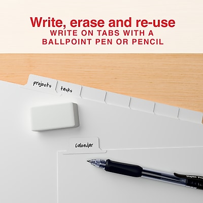 thumbnail image 2 of CSP White Postcard Dividers – 6x4.5" With 1/2" Tab, 50 Count (5 Packs Of 10), NIP 2 of 5