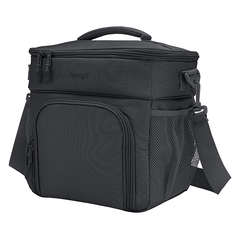 bentgo Prep Deluxe Insulated Multimeal Bag, 5-Compartment, Dark Gray (BGPRPBAG-DG) image 1