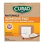 Curad Naturals with Baking Soda 4" x 4" Fabric Adhesive Bandages, Tan, 6 Bandages/Box, 24/Carton (CURNTB0404)~#|#~18f9557d-89bc-4aae-a00113af2338c561_sc7