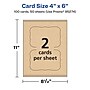Avery Integrated Cards, 4" x 6", Matte Kraft Brown, 100/Box (95274)~#|#~18F9E83F-026A-40C0-876294226B62E1CD_sc7