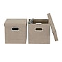 Household Essentials Storage Bins with Lids and Chromed Grommet Handles, (HH802-1)~#|#~18FE3061-F2E6-402A-A8339A81343CF574_sc7
