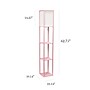 Simple Designs Etagere Organizer 62.5" Floor Lamp with Rectangular Shade, Light Pink (LF1014-LPK-CCLB)~#|#~19008B24-5722-4BE4-AACFA2F1B86562C5_sc7