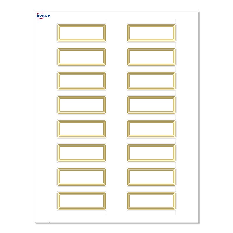 Avery Laser/Inkjet Rectangle Multipurpose Labels, 1" x 2-5/8", White, 160/Pack (S00D16) image 1