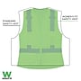 Ergodyne GloWear 8247ZW-S High Visibility Women’s Surveyor Vest, ANSI Class R2 Lime, Large (22464)~#|#~19044A77-7D21-46C5-B278DF66B12E9182_sc7