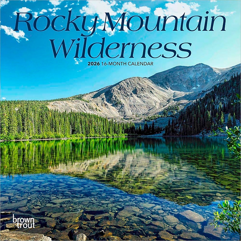 2026 BrownTrout Rocky Mountain Wilderness 7" x 7" Monthly Wall Calendar (9798330705351) image 1