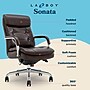 La-Z-Boy Sonata Ergonomic Bonded Leather Swivel Executive Chair, Dark Brown and Chrome (CCHR10014E)~#|#~190FBC66-4A91-4DF0-8555AE403AE57E1A_sc7