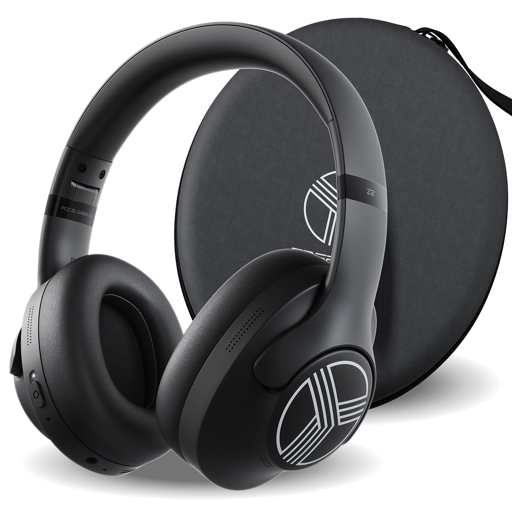 Treblab Z2 Wireless Active Noise Canceling Over-Ear Headphones, Bluetooth, Black (Z2-B) Simolary simolary.com