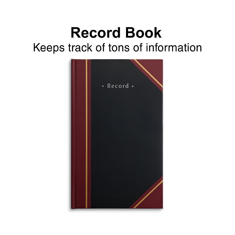Staples Record Book, Black, 300 Sheets/Book (217919) image 1